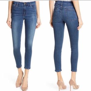 Frame Le High Skinny Crop Denim Jeans Size 26